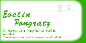 evelin pongratz business card
